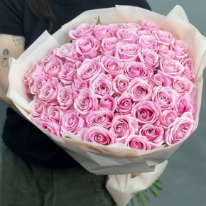 Букет из 55 роз Аваланж (60 см) в Луховицах