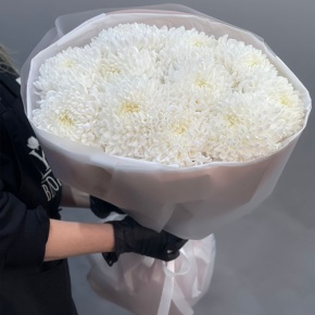 Букет из 11 белых хризантем в Луховицах