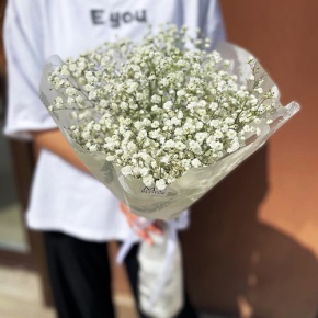 Букет из 5 белых гипсофил в Луховицах