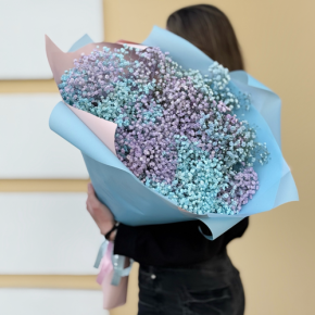 Букет "Радуга" из 15 гипсофил в Луховицах