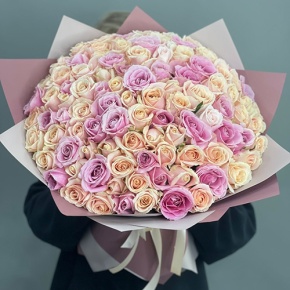 Букет "Люция" из 101 розы (50 см) в Луховицах