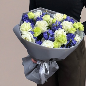 Букет из ароматных гиацинтов и эустом в Луховицах