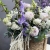 Композиция в сумке "Вдохновение" из дельфиниума, георгин, маттиол, гладиолусов и эустом в Луховицах Композиция в сумке "Вдохновение" из дельфиниума, георгин, маттиол, гладиолусов и эустом в Луховицах