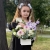 Композиция с георгинами на 1 сентября в белом ящике в Луховицах