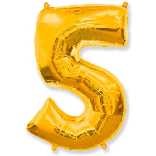 Шар гелиевый цифра 5 (40х102 см) в Луховицах