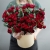 Композиция в шляпной коробке "Амур" из кустовых пионовидных роз в Луховицах Композиция в шляпной коробке "Амур" из кустовых пионовидных роз в Луховицах