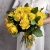 Букет из 25 лимонных роз с рускусом (40 см) в Луховицах Букет из 25 лимонных роз с рускусом (40 см) в Луховицах