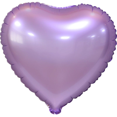 Сердце сиреневое фольгированный шар с гелием (45 см) в Луховицах