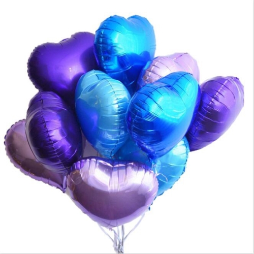 Сердце сиреневое фольгированный шар с гелием (45 см) в Луховицах
