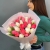 Букет из 25 кораллово-белых тюльпанов в Луховицах