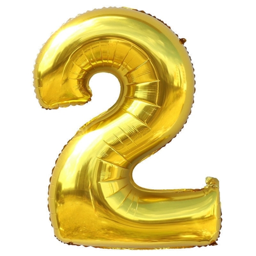 Шар гелиевый цифра 2 (40х102 см) в Луховицах