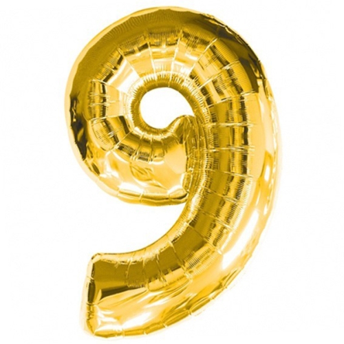 Шар гелиевый цифра 9 (40х102 см) в Луховицах